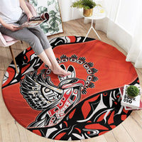 Canada National Indigenous Peoples Day Round Carpet Haida Art Eagle