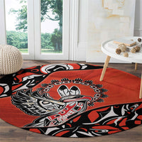 Canada National Indigenous Peoples Day Round Carpet Haida Art Eagle