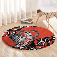 Canada National Indigenous Peoples Day Round Carpet Haida Art Eagle