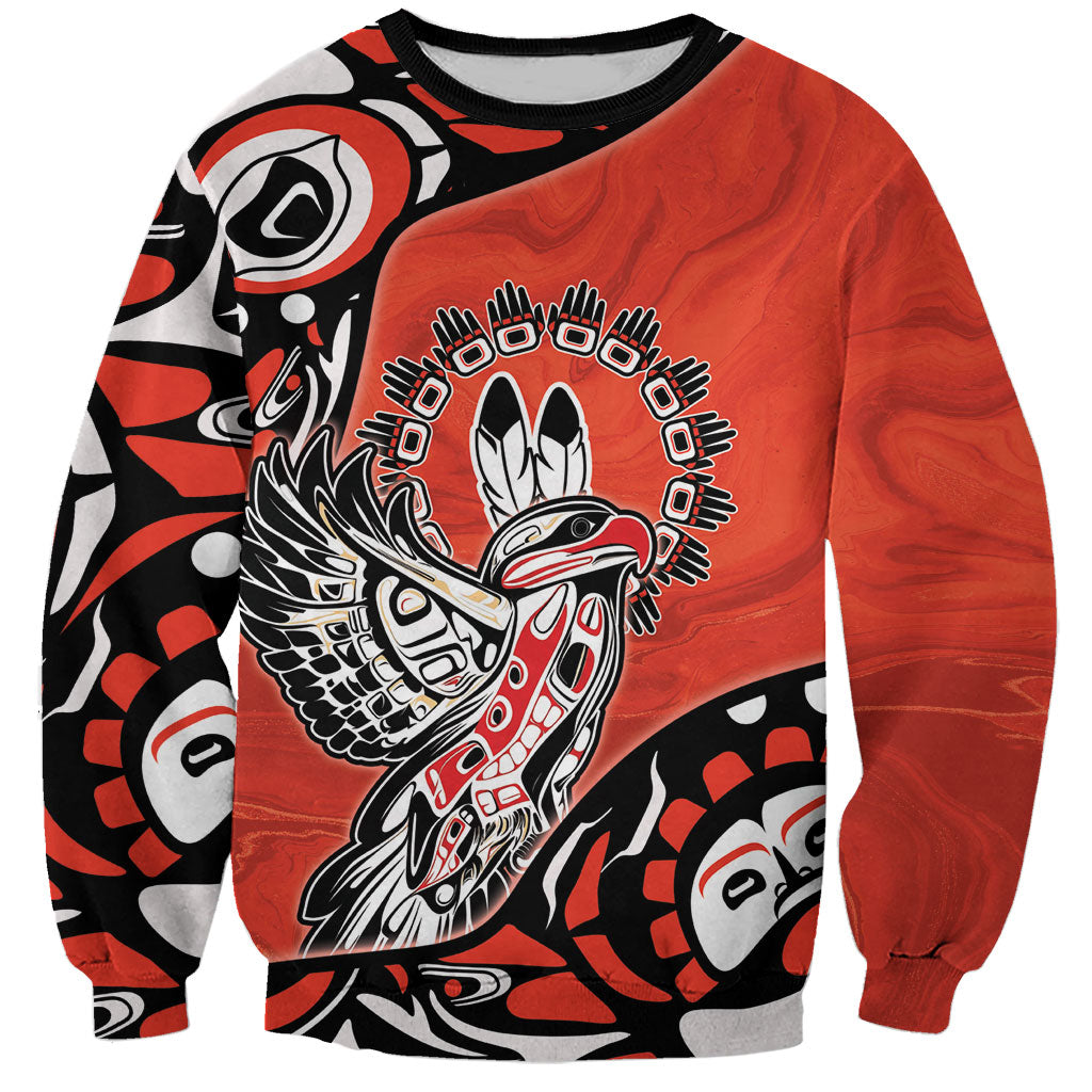 Canada National Indigenous Peoples Day Sweatshirt Haida Art Eagle