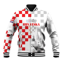 Personalized Croatia Hrvatska Baseball Jacket National Day 2026 White Version