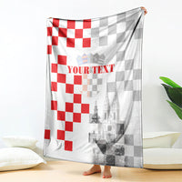 Personalized Croatia Hrvatska Blanket National Day 2026 White Version
