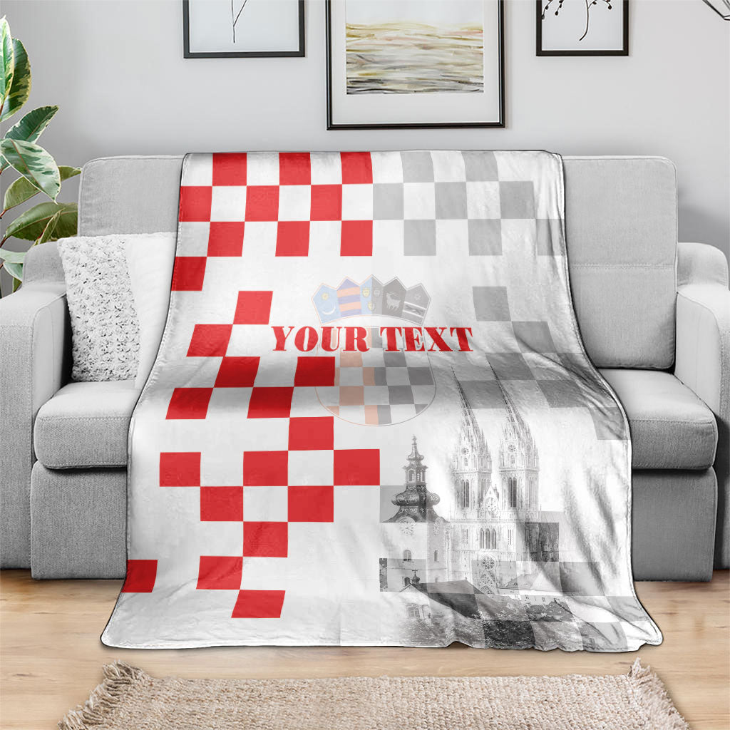 Personalized Croatia Hrvatska Blanket National Day 2026 White Version