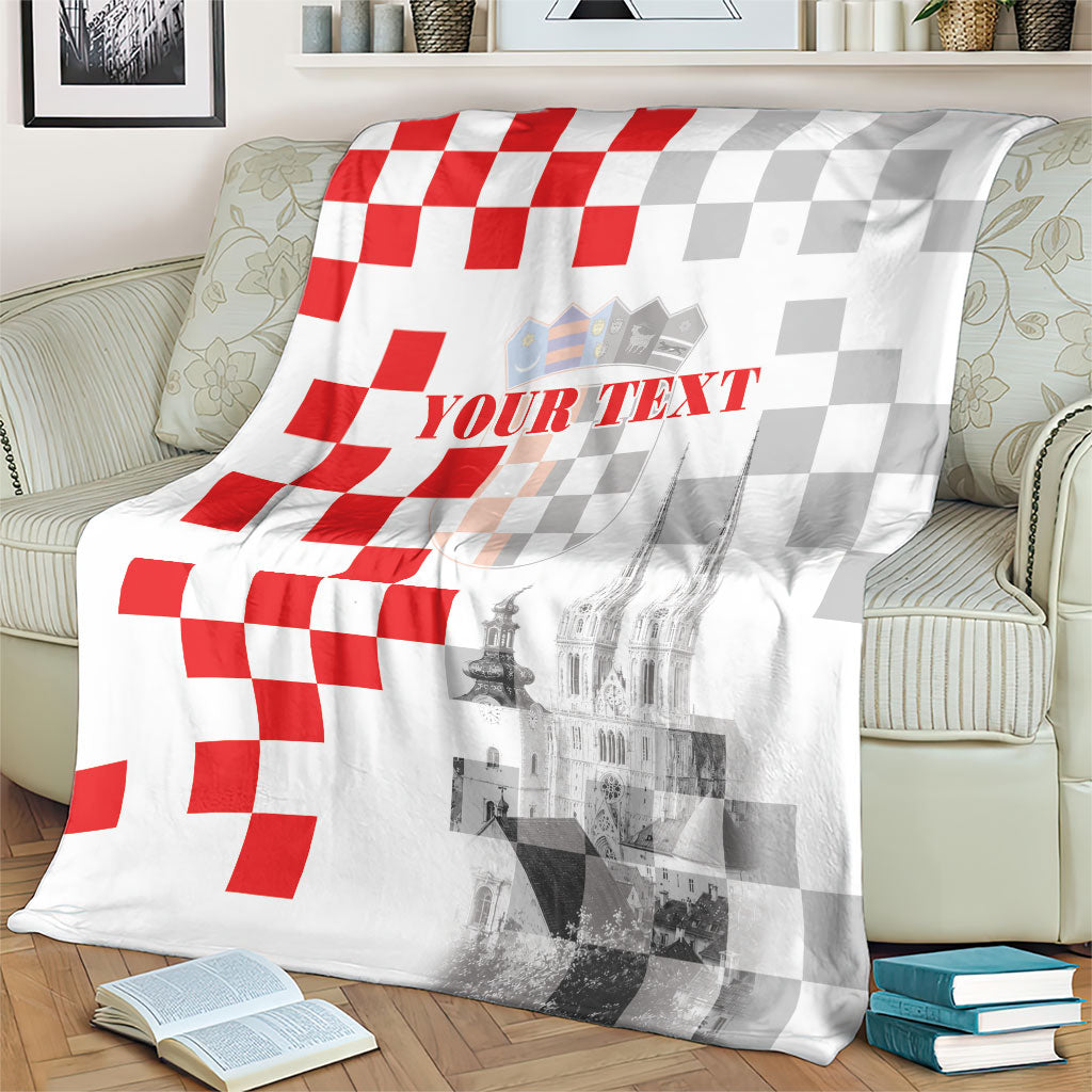 Personalized Croatia Hrvatska Blanket National Day 2026 White Version