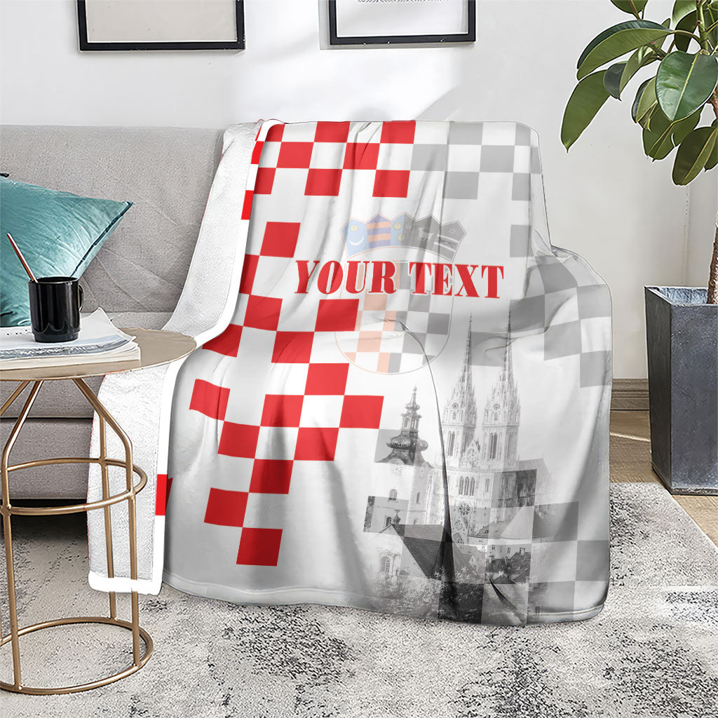 Personalized Croatia Hrvatska Blanket National Day 2026 White Version