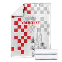 Personalized Croatia Hrvatska Blanket National Day 2026 White Version
