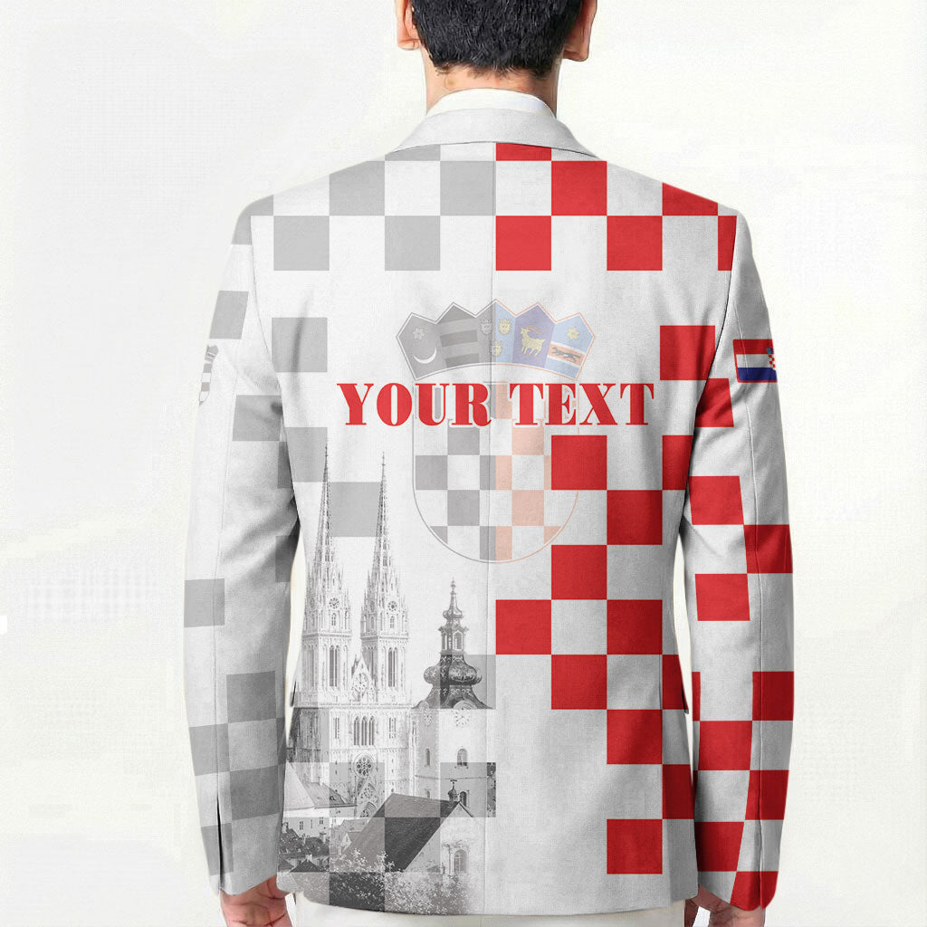 Personalized Croatia Hrvatska Blazer National Day 2026 White Version