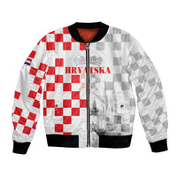 Personalized Croatia Hrvatska Bomber Jacket National Day 2026 White Version
