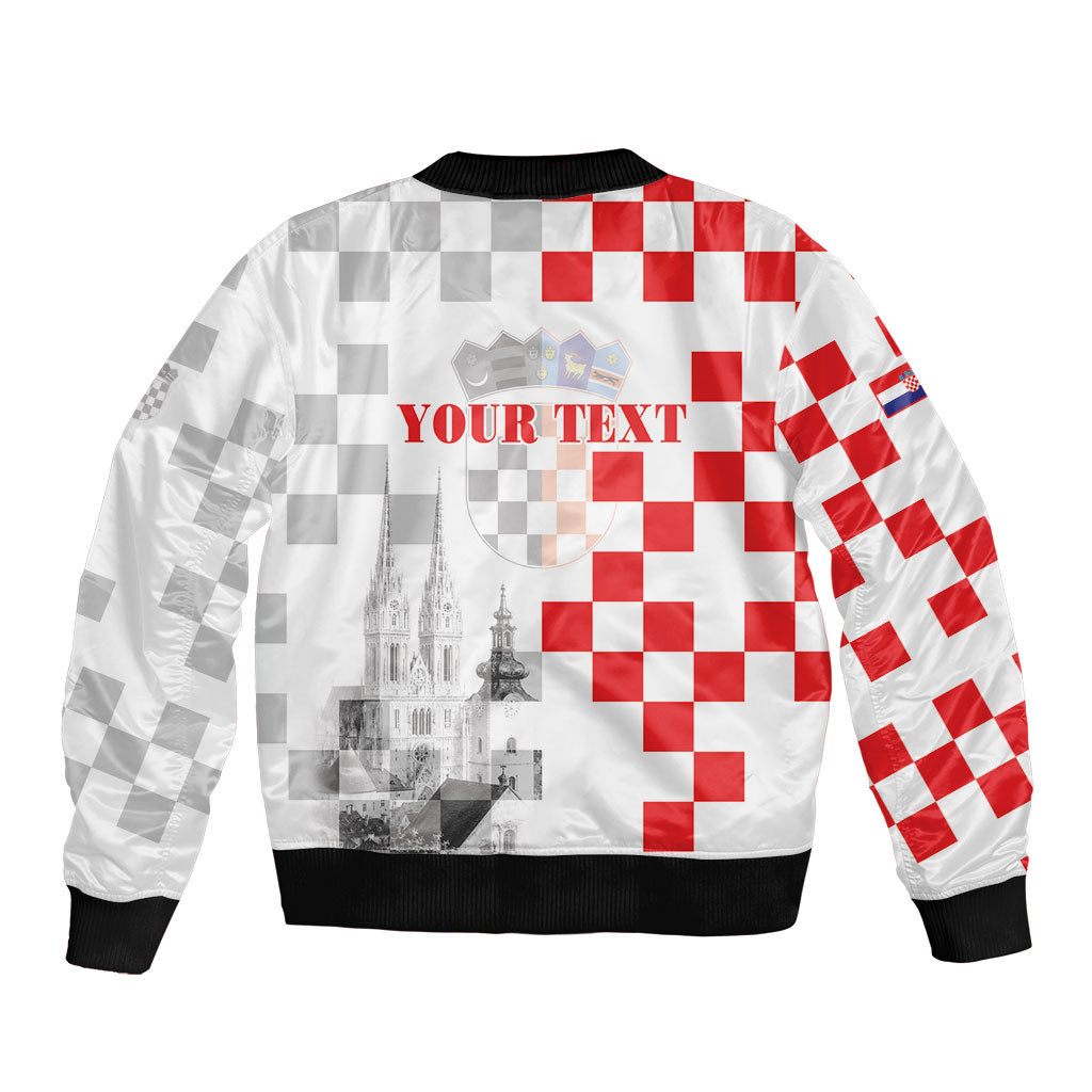 Personalized Croatia Hrvatska Bomber Jacket National Day 2026 White Version