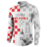 Personalized Croatia Hrvatska Button Sweatshirt National Day 2026 White Version