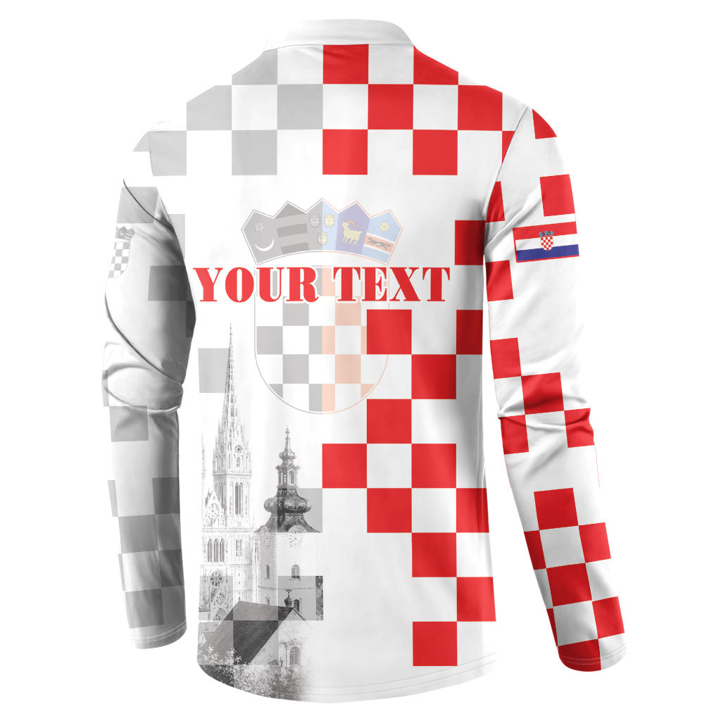 Personalized Croatia Hrvatska Button Sweatshirt National Day 2026 White Version