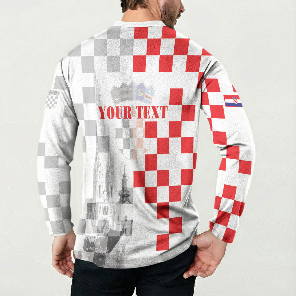 Personalized Croatia Hrvatska Button Sweatshirt National Day 2026 White Version