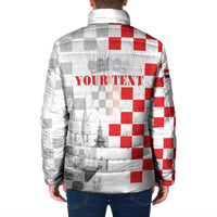 Personalized Croatia Hrvatska Padded Jacket National Day 2026 White Version