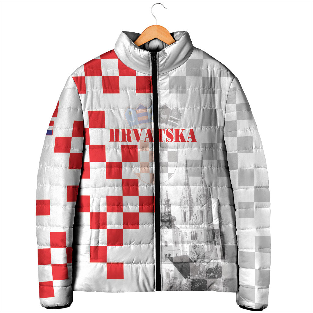 Personalized Croatia Hrvatska Padded Jacket National Day 2026 White Version