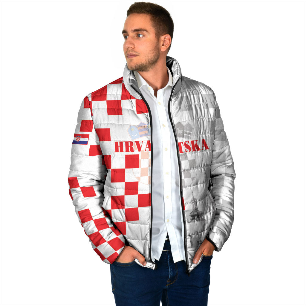 Personalized Croatia Hrvatska Padded Jacket National Day 2026 White Version