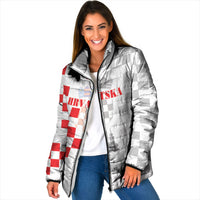 Personalized Croatia Hrvatska Padded Jacket National Day 2026 White Version