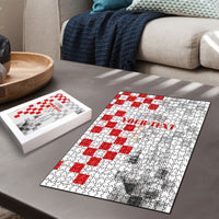 Personalized Croatia Hrvatska Puzzle National Day 2026 White Version