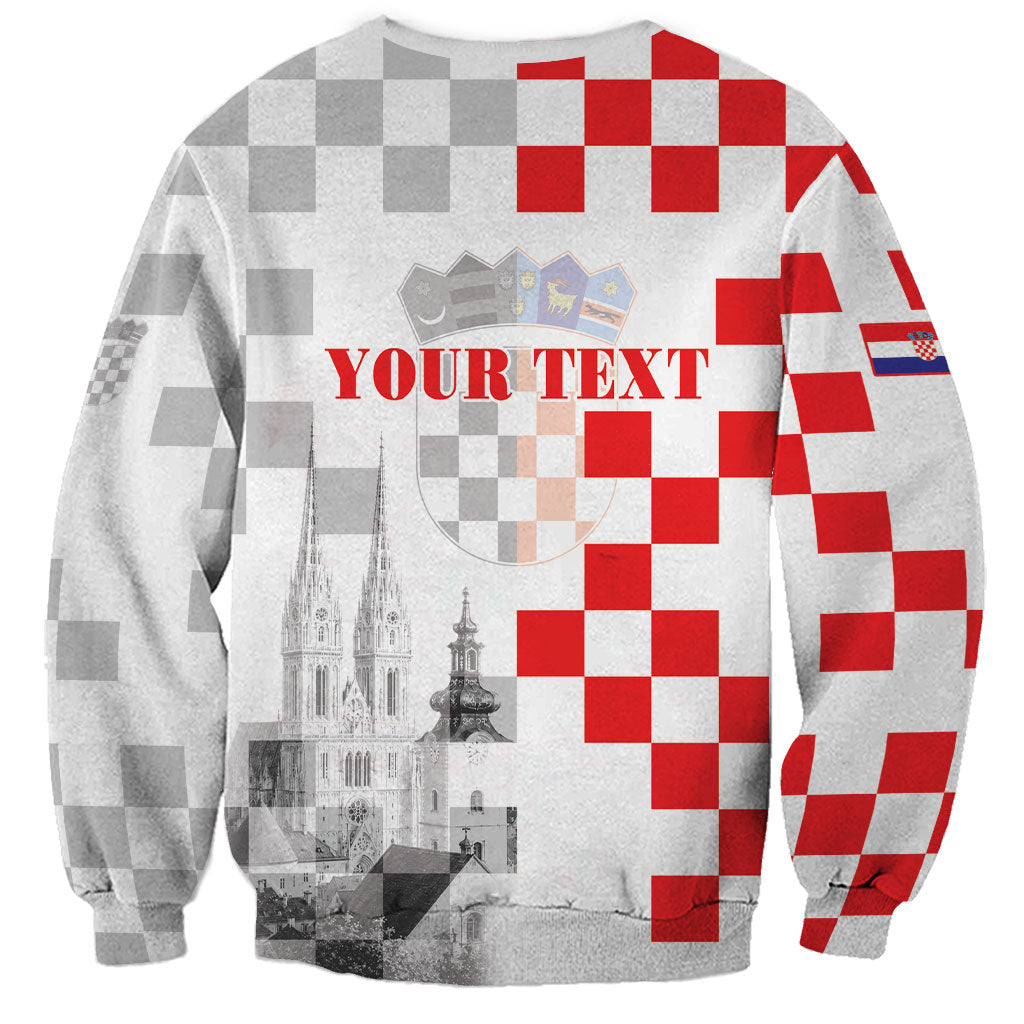 Personalized Croatia Hrvatska Sweatshirt National Day 2026 White Version