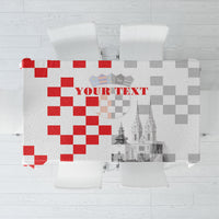 Personalized Croatia Hrvatska Tablecloth National Day 2026 White Version