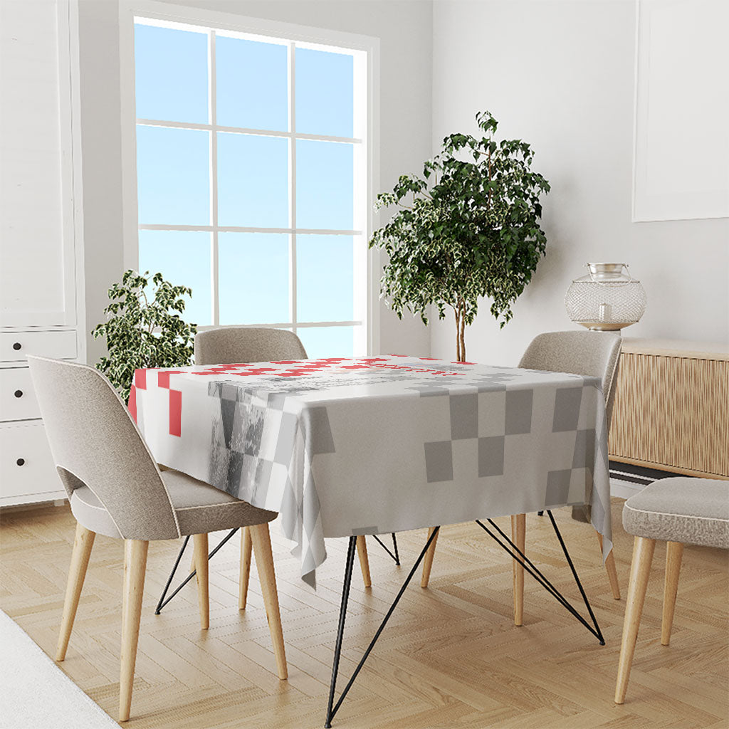 Personalized Croatia Hrvatska Tablecloth National Day 2026 White Version