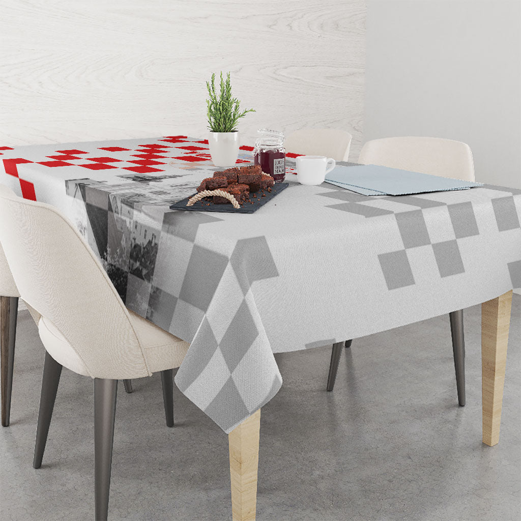 Personalized Croatia Hrvatska Tablecloth National Day 2026 White Version