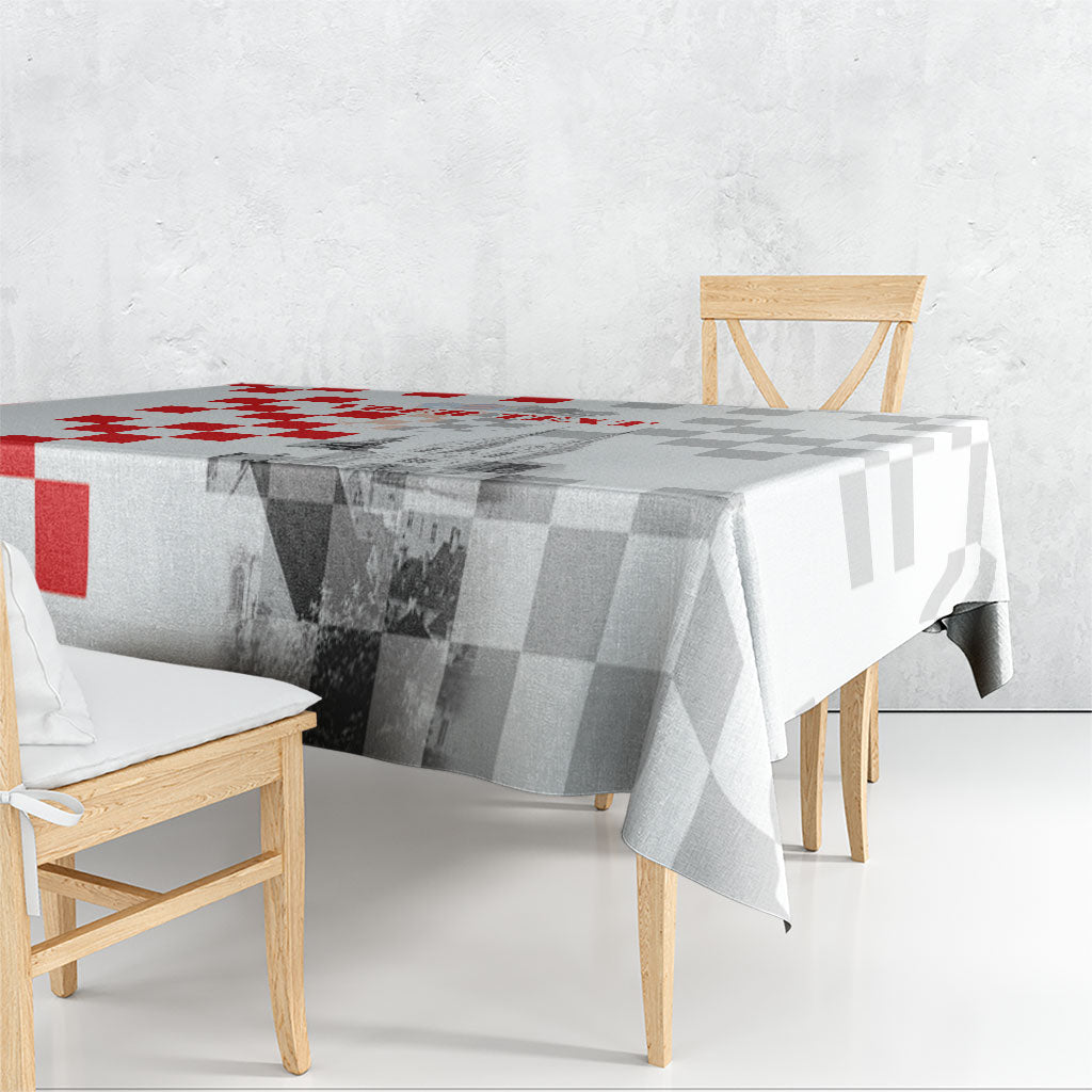 Personalized Croatia Hrvatska Tablecloth National Day 2026 White Version