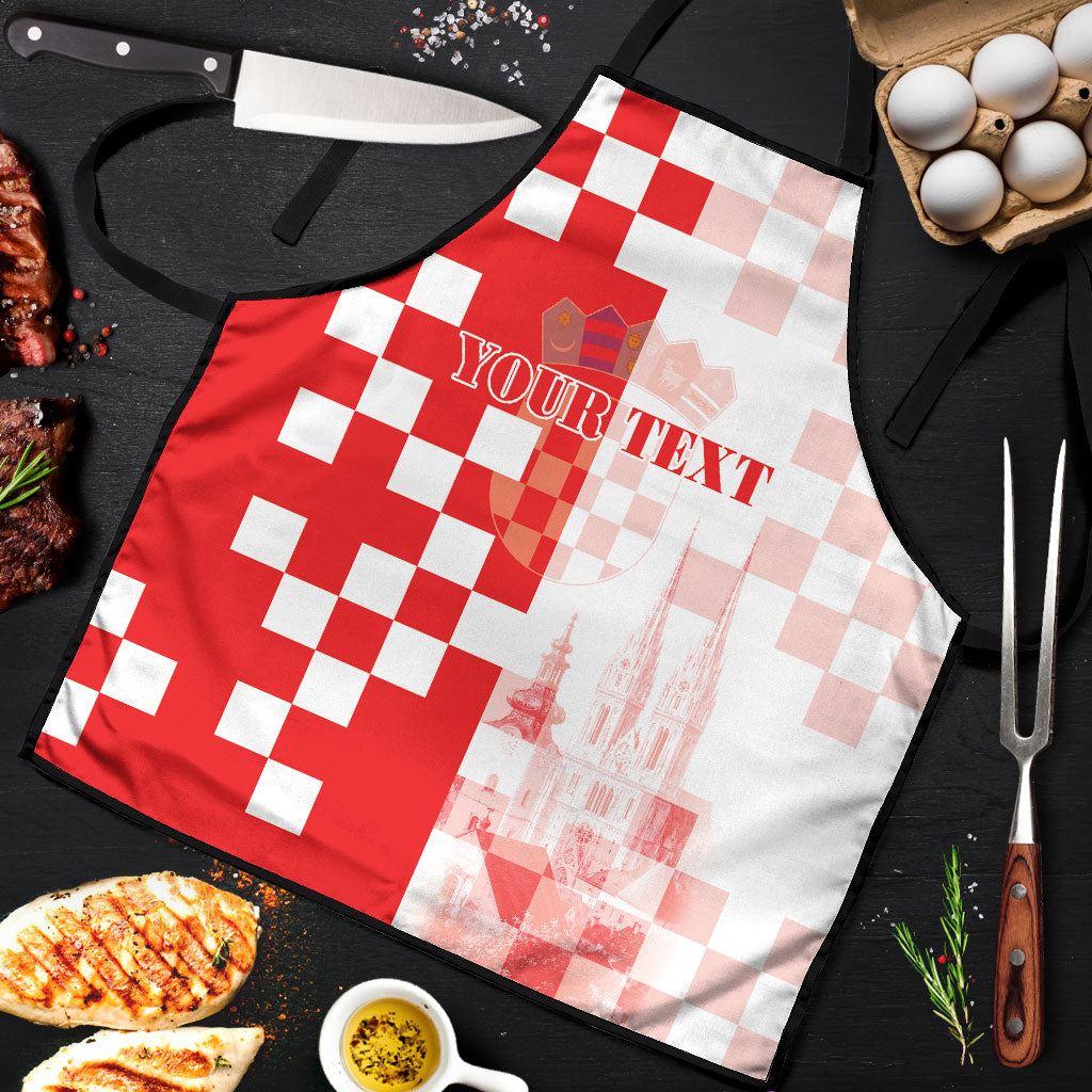 Personalized Croatia Hrvatska Apron National Day 2026 Red Version