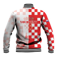 Personalized Croatia Hrvatska Baseball Jacket National Day 2026 Red Version