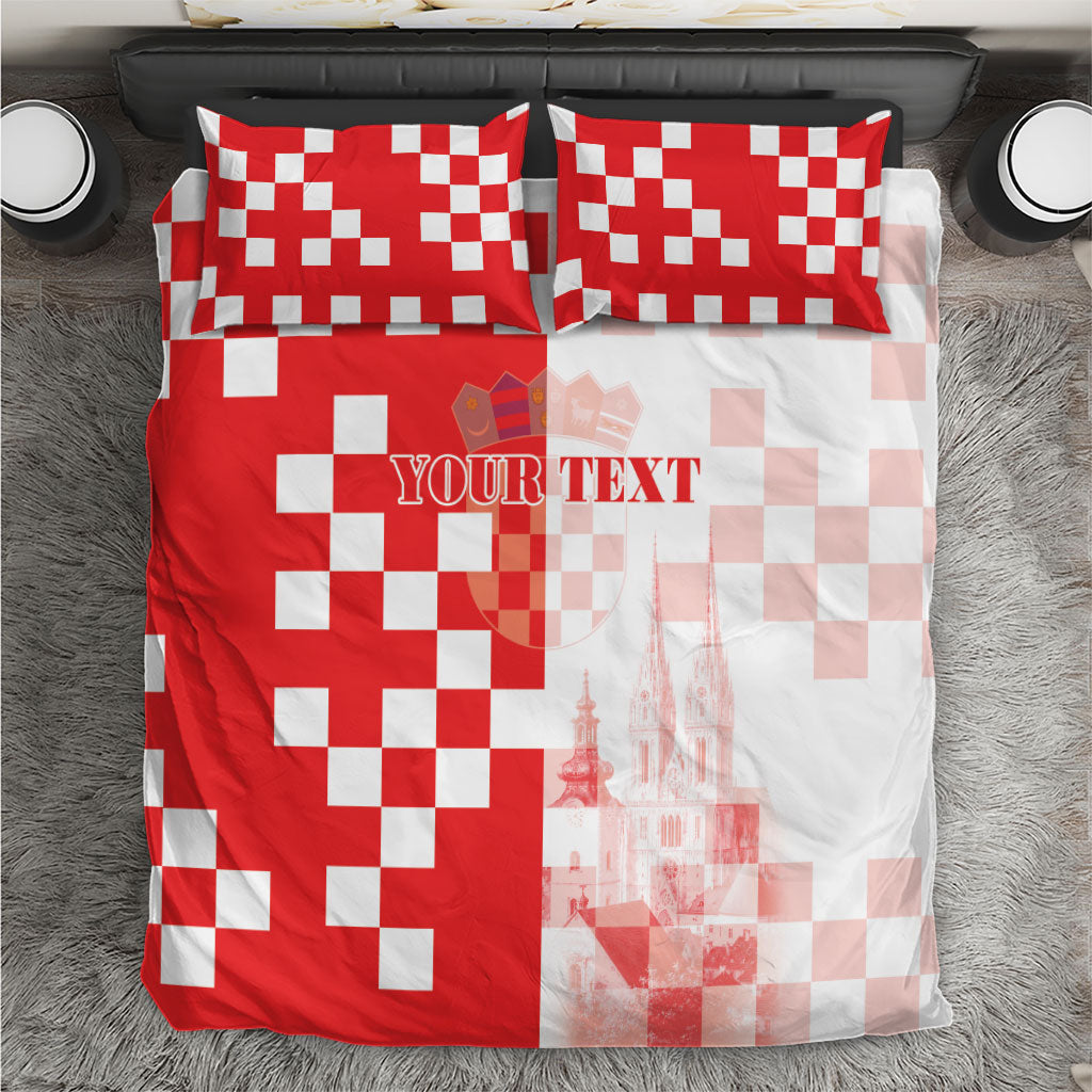 Personalized Croatia Hrvatska Bedding Set National Day 2026 Red Version