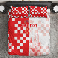 Personalized Croatia Hrvatska Bedding Set National Day 2026 Red Version