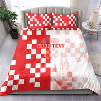 Personalized Croatia Hrvatska Bedding Set National Day 2026 Red Version