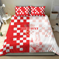 Personalized Croatia Hrvatska Bedding Set National Day 2026 Red Version