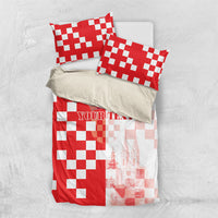 Personalized Croatia Hrvatska Bedding Set National Day 2026 Red Version