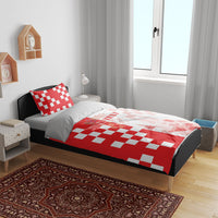 Personalized Croatia Hrvatska Bedding Set National Day 2026 Red Version