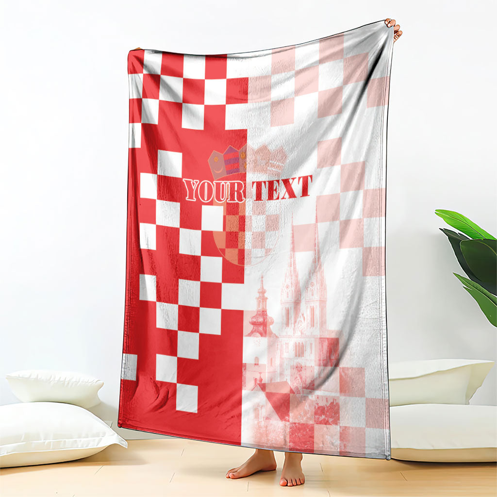 Personalized Croatia Hrvatska Blanket National Day 2026 Red Version