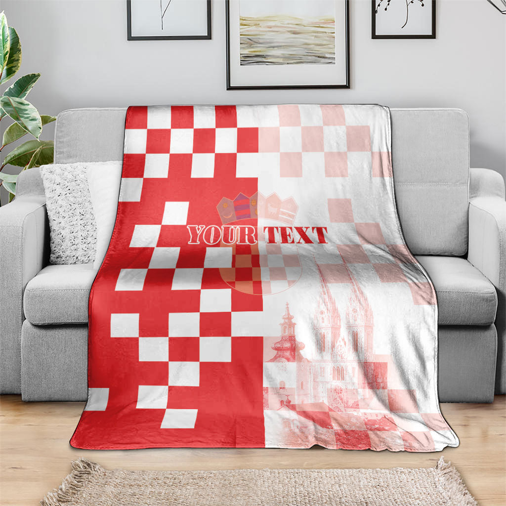 Personalized Croatia Hrvatska Blanket National Day 2026 Red Version