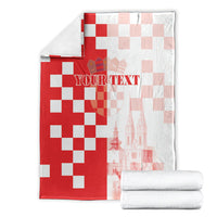 Personalized Croatia Hrvatska Blanket National Day 2026 Red Version