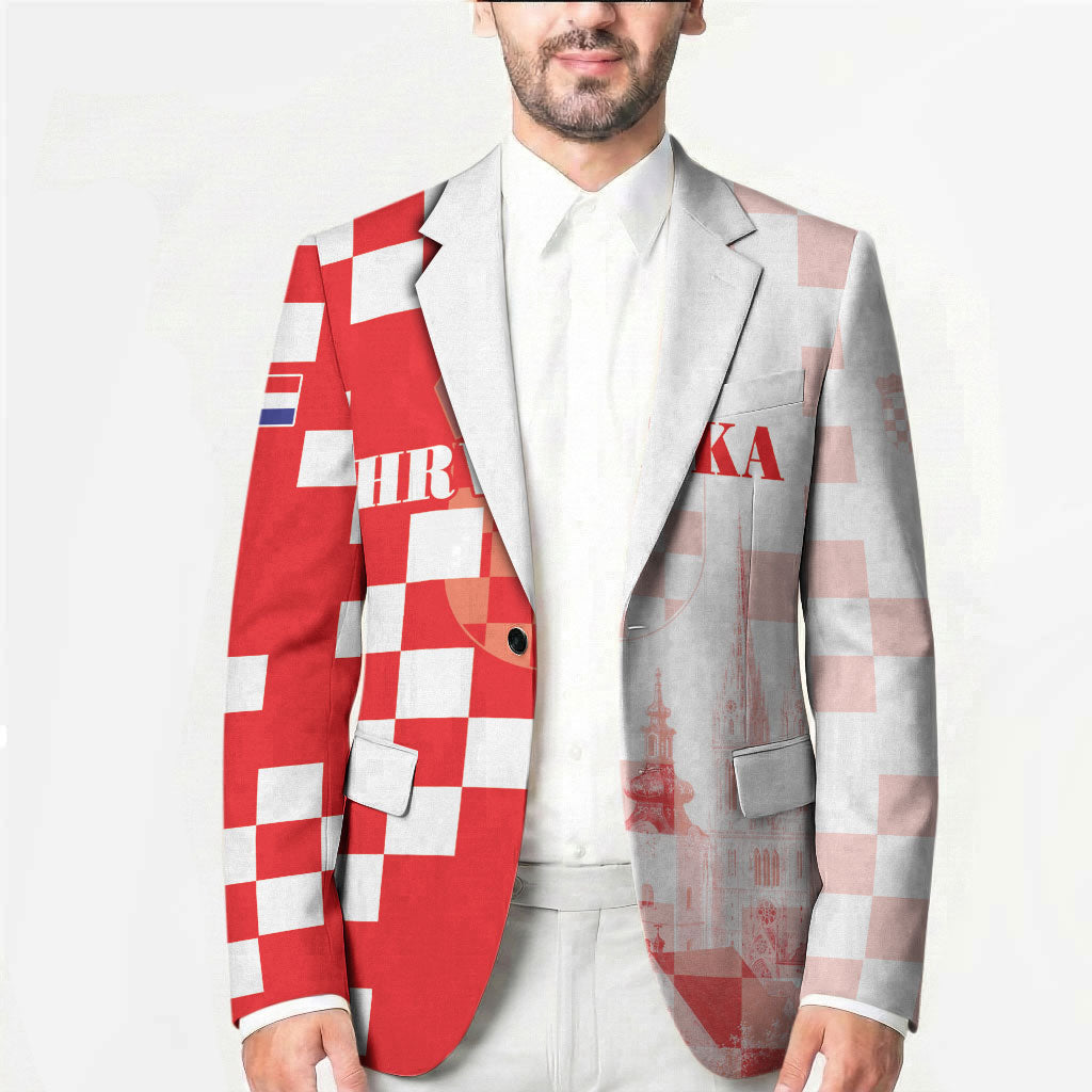 Personalized Croatia Hrvatska Blazer National Day 2026 Red Version