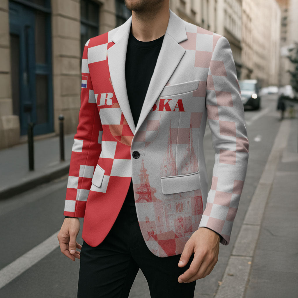 Personalized Croatia Hrvatska Blazer National Day 2026 Red Version