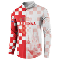 Personalized Croatia Hrvatska Button Sweatshirt National Day 2026 Red Version