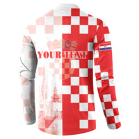Personalized Croatia Hrvatska Button Sweatshirt National Day 2026 Red Version