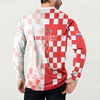 Personalized Croatia Hrvatska Button Sweatshirt National Day 2026 Red Version