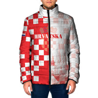Personalized Croatia Hrvatska Padded Jacket National Day 2026 Red Version