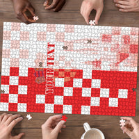 Personalized Croatia Hrvatska Puzzle National Day 2026 Red Version