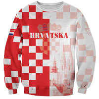 Personalized Croatia Hrvatska Sweatshirt National Day 2026 Red Version