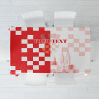 Personalized Croatia Hrvatska Tablecloth National Day 2026 Red Version