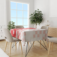 Personalized Croatia Hrvatska Tablecloth National Day 2026 Red Version