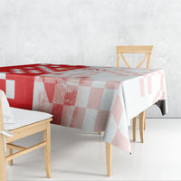 Personalized Croatia Hrvatska Tablecloth National Day 2026 Red Version