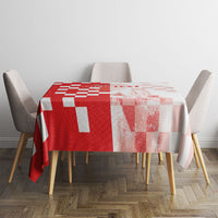 Personalized Croatia Hrvatska Tablecloth National Day 2026 Red Version