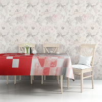 Personalized Croatia Hrvatska Tablecloth National Day 2026 Red Version